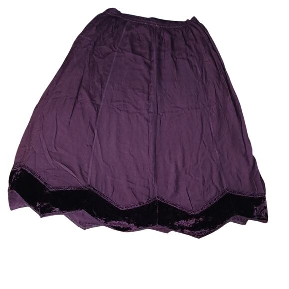 Encounter Free Size Purple Velvet Detail Floral Embroidery Twin Set Two Piece - Picture 11 of 13